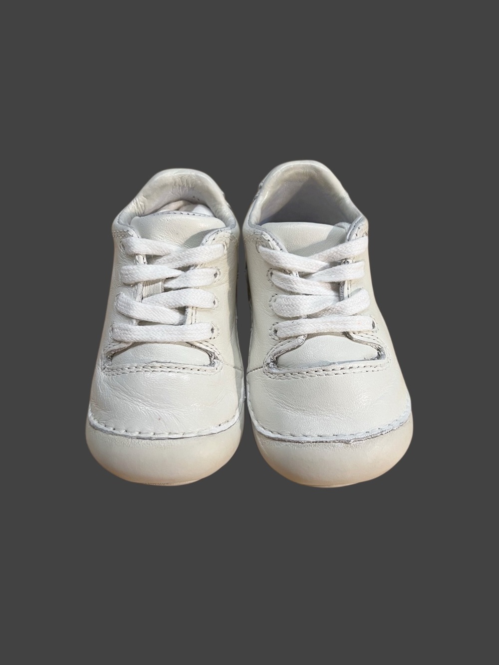 Stride Rite Freddie White Leather Infant Walker Sz 4
